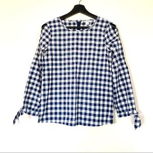 J. Crew Gingham Blouse